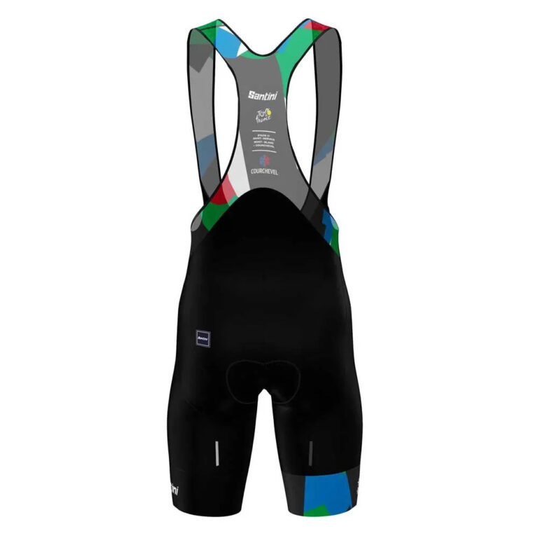 Santini Tour De France Official Mont Blanc-Courchevel Bib Shorts XS Black - Image 2