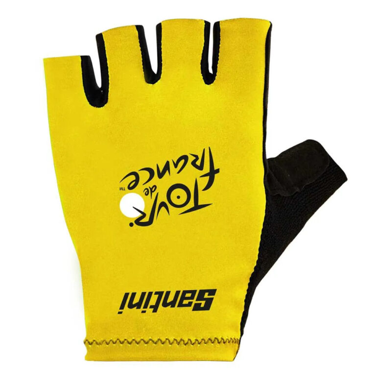 Santini Tour De France Official Overall Leader Short Gloves M Yellow - XL Yellow