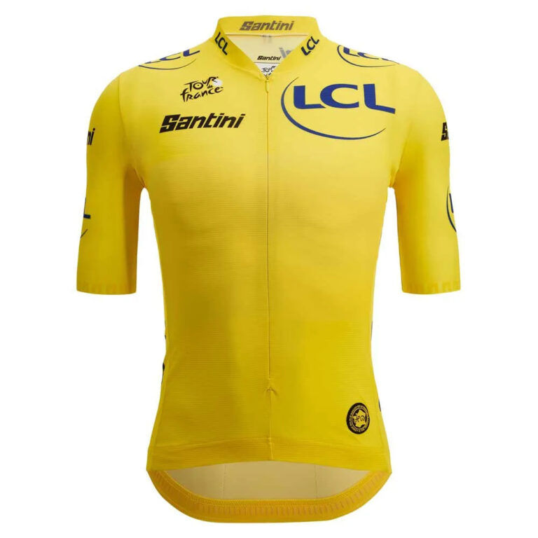 Santini Tour De France Official Overall Leader Short Sleeve Jersey XS Yellow - 5XL Yellow