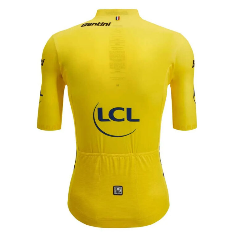 Santini Tour De France Official Overall Leader Short Sleeve Jersey XS Yellow - 5XL Yellow - Image 2