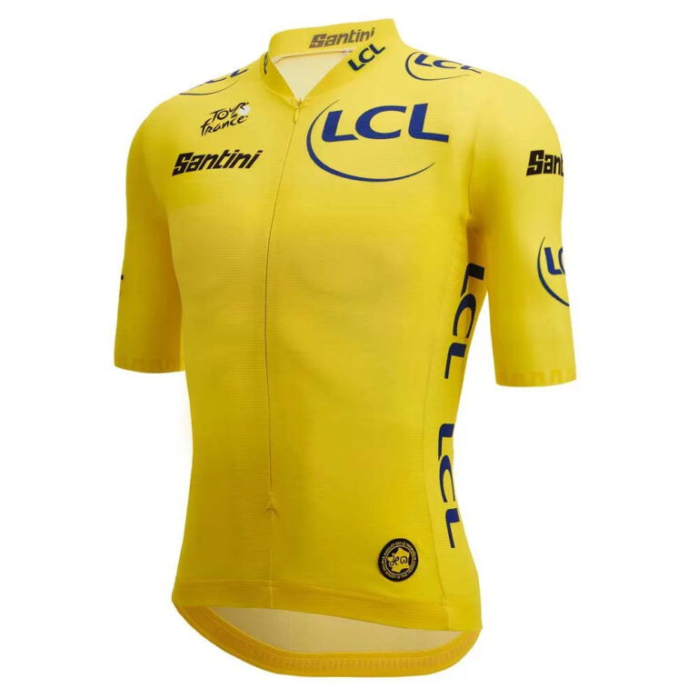 Santini Tour De France Official Overall Leader Short Sleeve Jersey XS Yellow - 5XL Yellow - Image 3