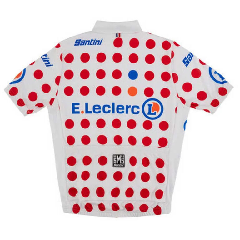 Santini Tour De France Overall Leader Short Sleeve Jersey 11 Years White / Red Dots - 9 Years White / Red Dots - Image 2