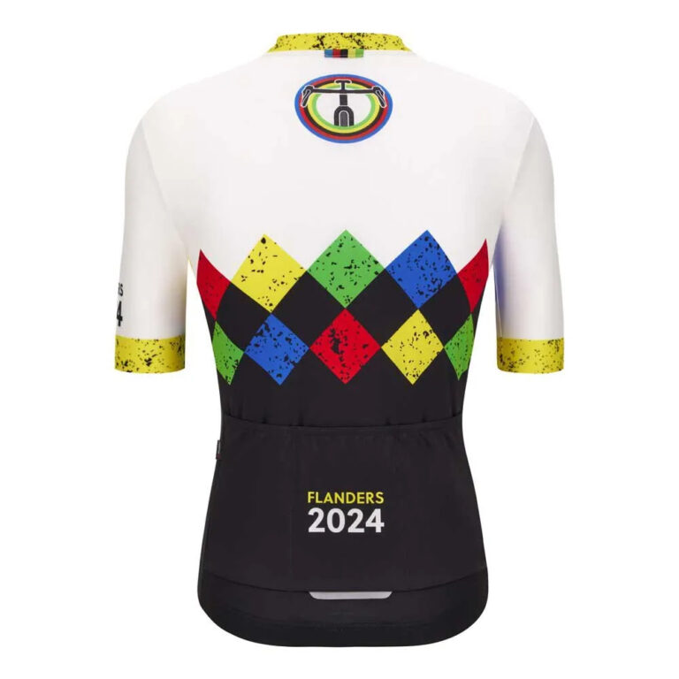 Santini UCI Gravel World Championships Leuven Short Sleeve Jersey M Black - L Black - Image 2