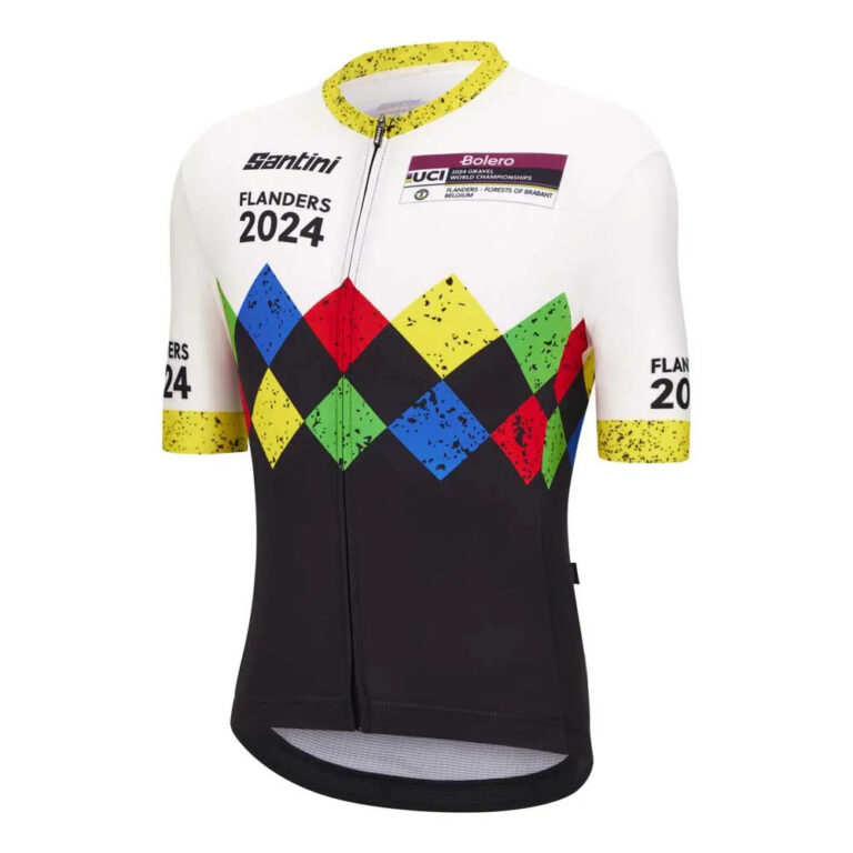 Santini UCI Gravel World Championships Leuven Short Sleeve Jersey M Black - L Black - Image 3