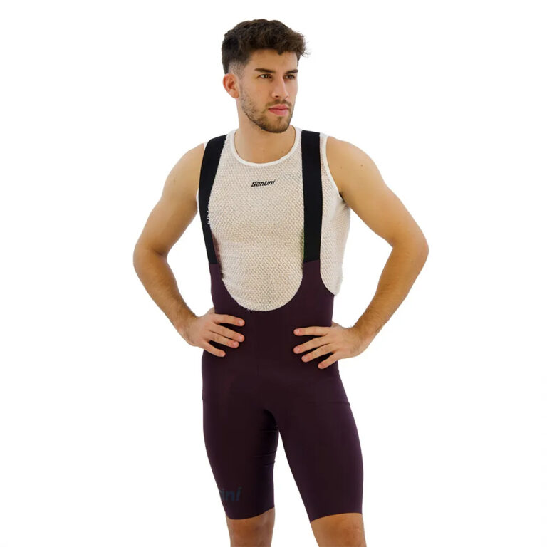 Santini Unico Bib Shorts XS Burgundy - 4XL Burgundy