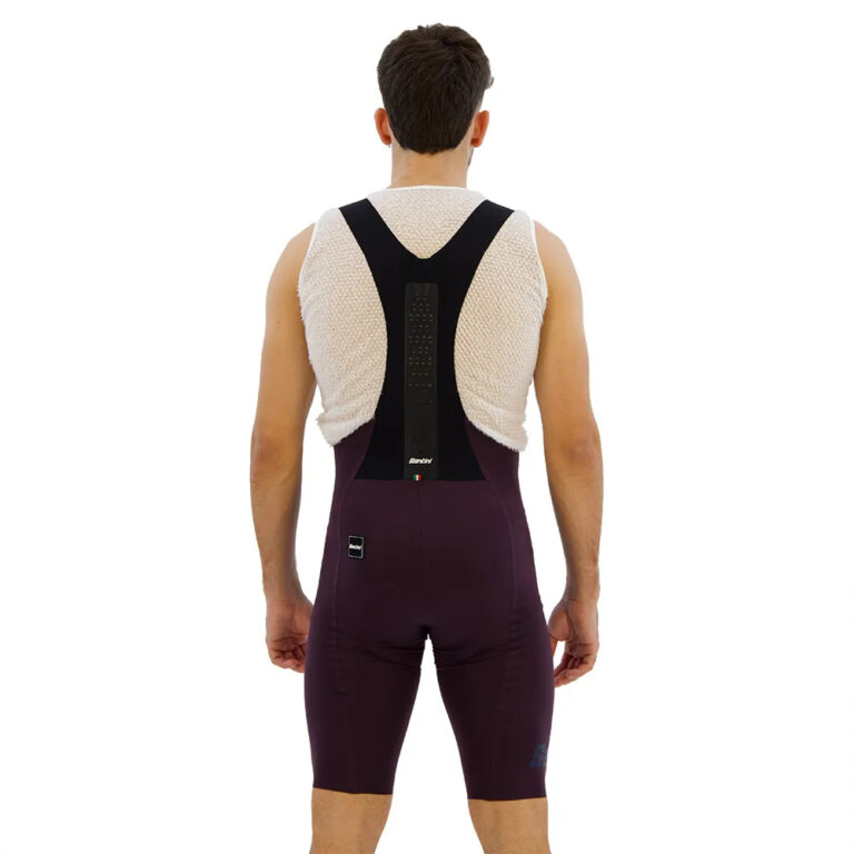 Santini Unico Bib Shorts XS Burgundy - 4XL Burgundy - Image 2