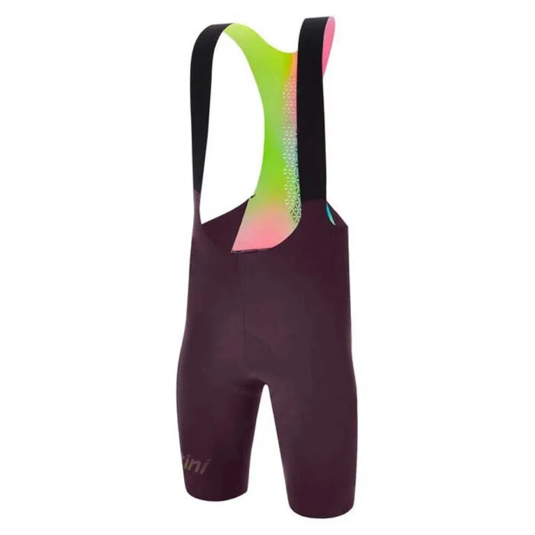 Santini Unico Bib Shorts XS Burgundy - 4XL Burgundy - Image 5