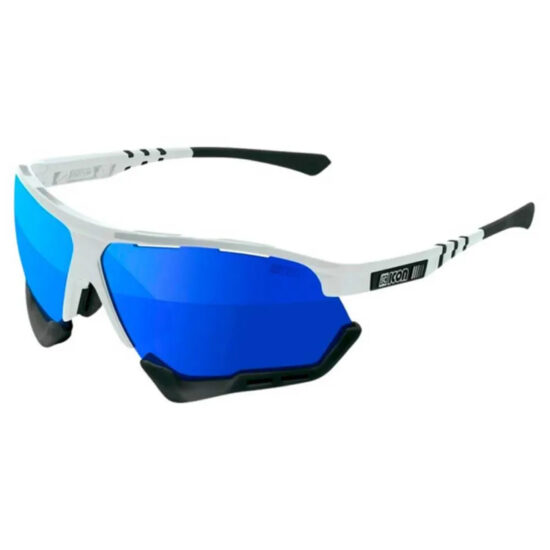 SCICON Aerocomfort XL Sunglasses Blue Mirror/CAT3 White