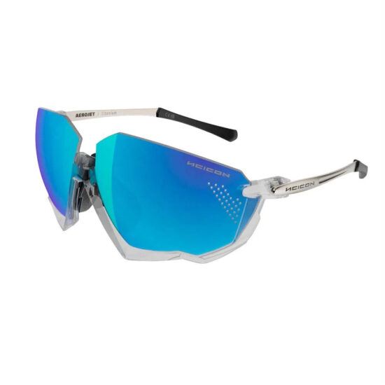 SCICON Aerojet Titanium Sunglasses Blue Mirror/CAT3 Glossy Crystal / Blue