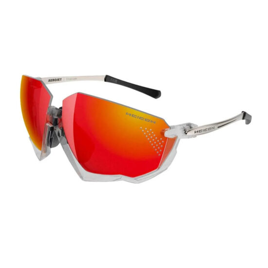 SCICON Aerojet Titanium Sunglasses Red Mirror/CAT3 Glossy Crystal / Red