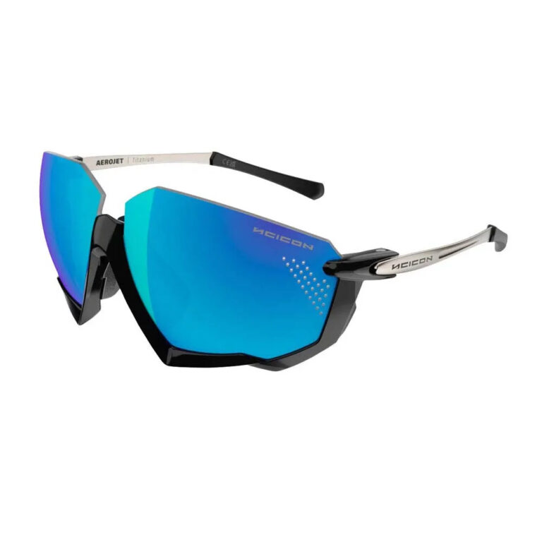 SCICON Aerojet Titanium Sunglasses Blue Mirror/CAT3 Metal Black / Blue