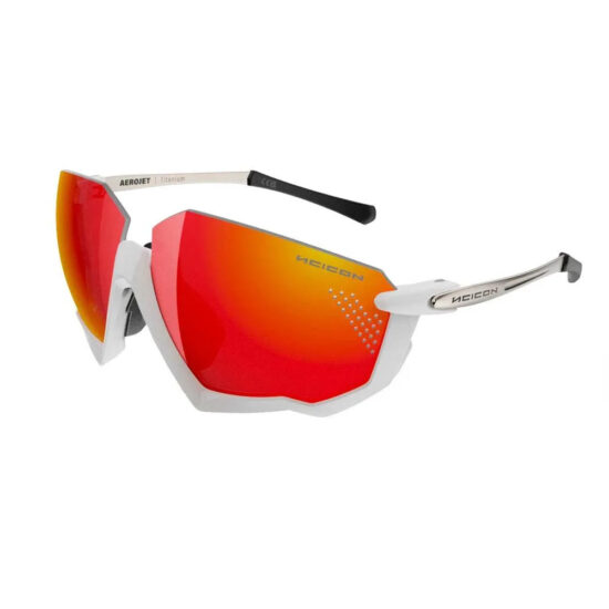 SCICON Aerojet Titanium Sunglasses Red Mirror/CAT3 Metal White / Red