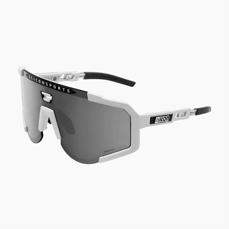 SCICON Aeroscope Polarized Sunglasses Silver/CAT3 White / White