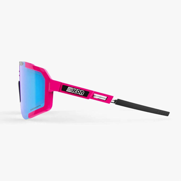 SCICON Aeroscope Sunglasses Blue Mirror/CAT3 Fluor Pink - Image 3