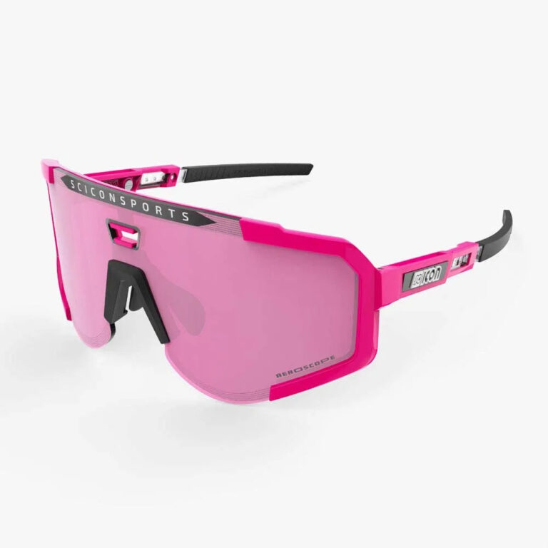 SCICON Aeroscope Sunglasses Blue Mirror/CAT3 Fluor Pink - Image 4