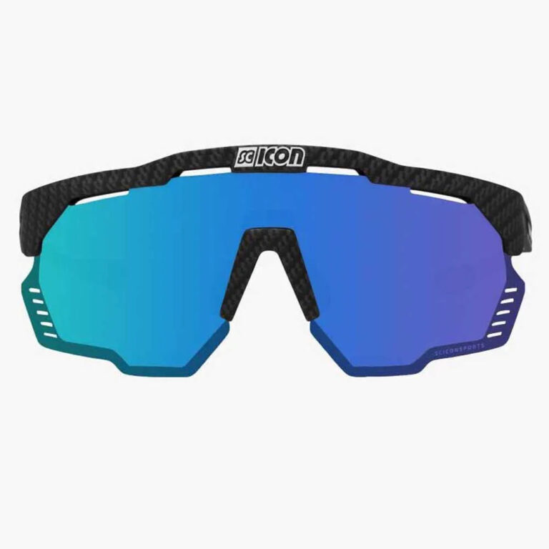 SCICON Aeroshade Kunken Sunglasses Multimirror Blue/CAT3 Matte Carbon - Image 3