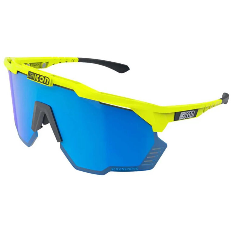 SCICON Aeroshade Kunken Sunglasses Multi Mirror Blue/CAT3 Neon Yellow