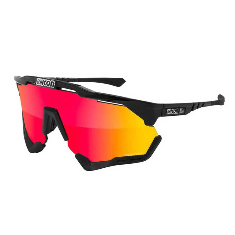 SCICON Aeroshade XL Sunglasses Multimirror Bronze/CAT 3 Gloss Black - Multimirror Red/CAT 3 Gloss Black