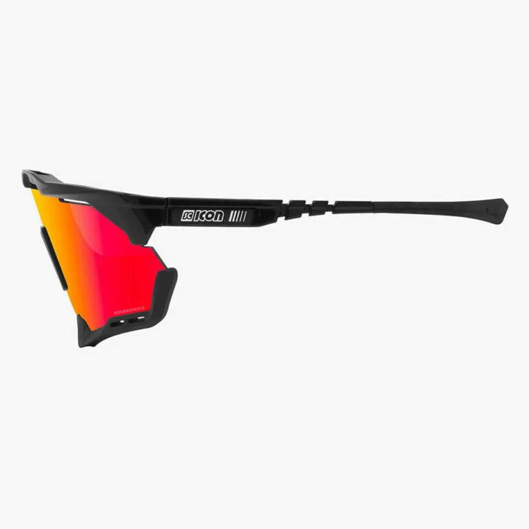 SCICON Aeroshade XL Sunglasses Multimirror Bronze/CAT 3 Gloss Black - Multimirror Red/CAT 3 Gloss Black - Image 4