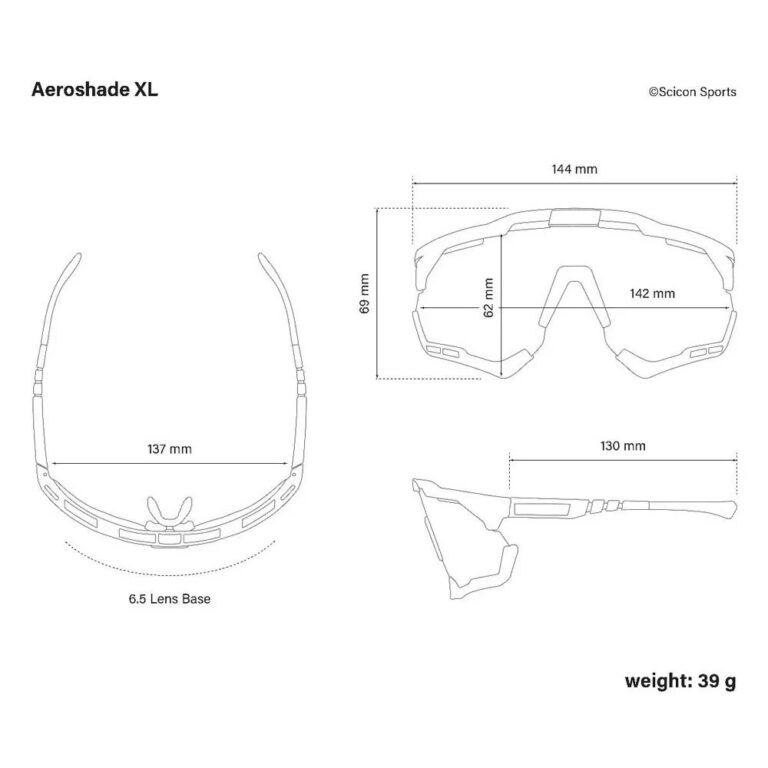 SCICON Aeroshade XL Sunglasses Blue Mirror/CAT3 Fluor Yellow - Image 4