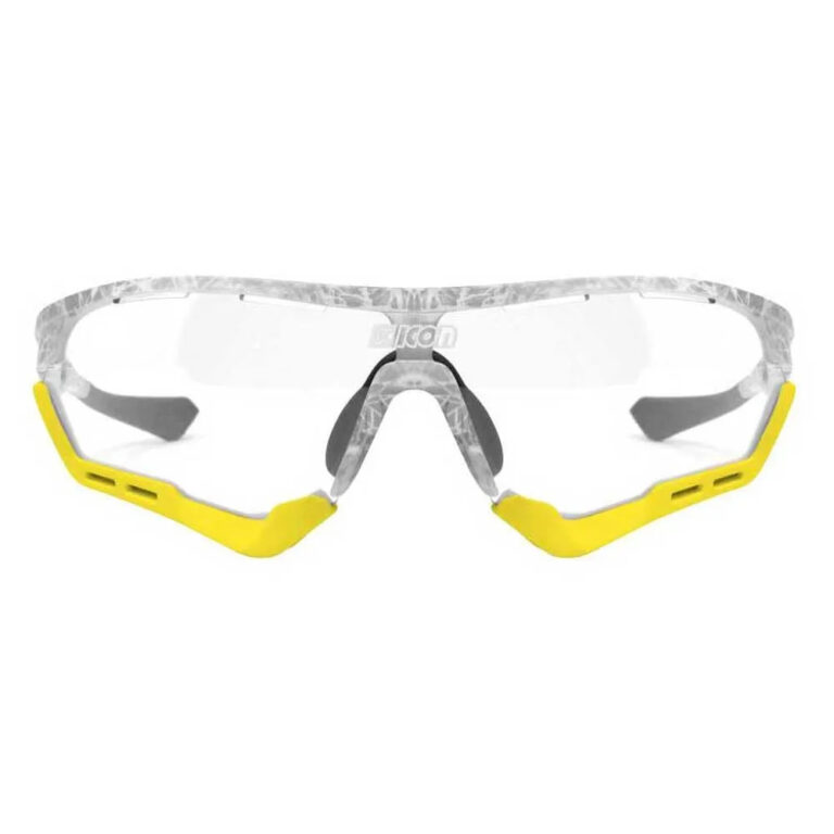 SCICON Aerotech Photochromic Sunglasses Silver Mirror/CAT 1-3 Frozen White / Yellow - Image 2