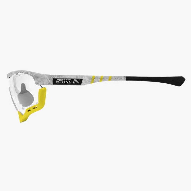 SCICON Aerotech Photochromic Sunglasses Silver Mirror/CAT 1-3 Frozen White / Yellow - Image 3