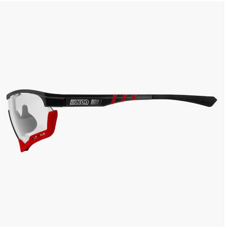 SCICON Aerotech XL Photochromic Sunglasses Red Mirror/CAT1-3 Gloss Black / Red - Image 3