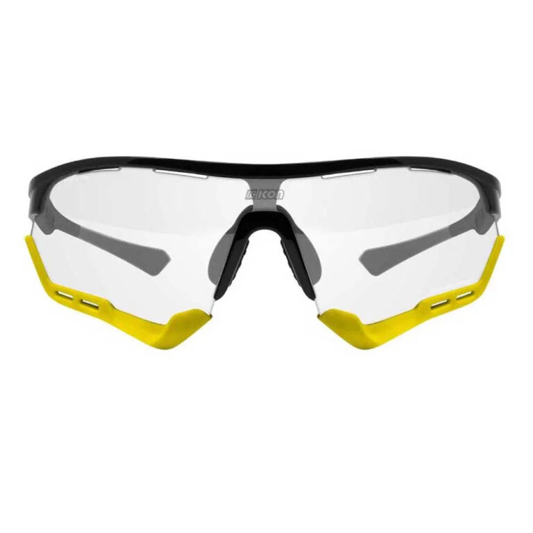 SCICON Aerotech XL Photochromic Sunglasses Silver Mirror/CAT 1-3 Gloss Black / Yellow - Image 2