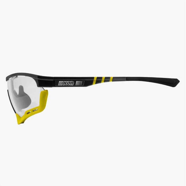 SCICON Aerotech XL Photochromic Sunglasses Silver Mirror/CAT 1-3 Gloss Black / Yellow - Image 3