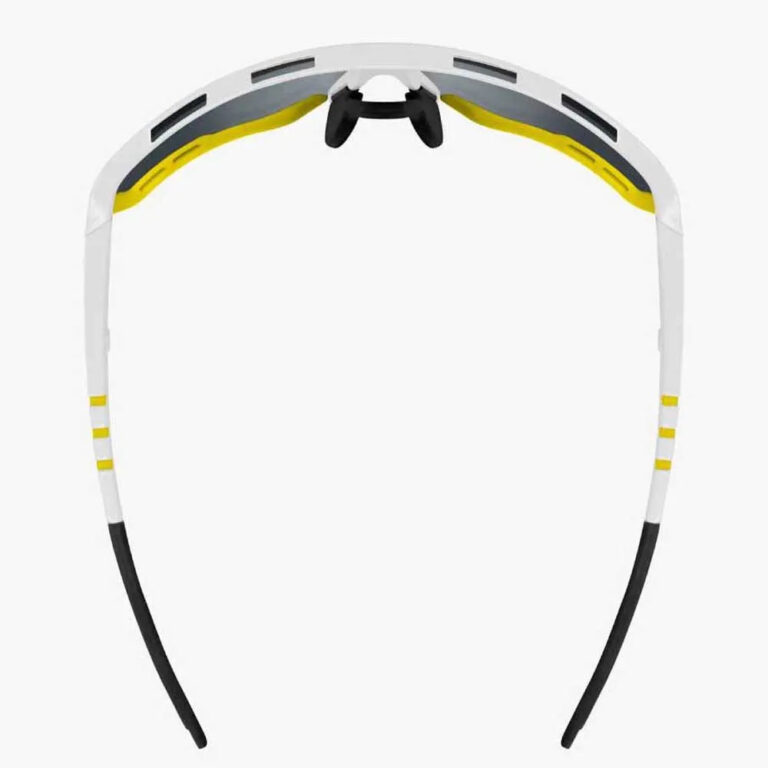 SCICON Aerotech XL Photochromic Sunglasses Silver Mirror/CAT 1-3 Gloss White / Yellow - Image 4