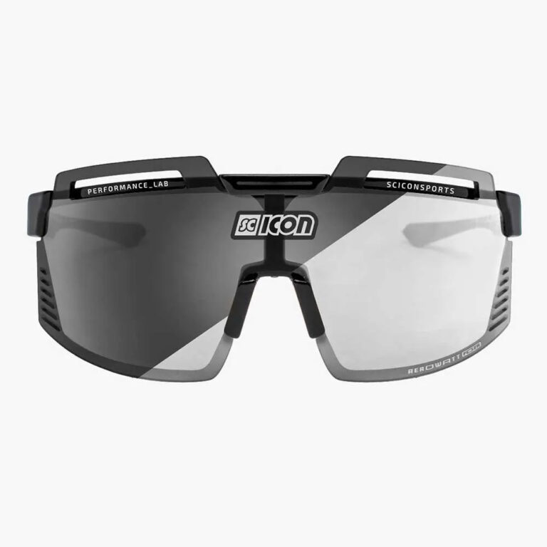 SCICON Aerowatt Foza Photochromic Sunglasses Photocromic Silver/CAT1-3 Black Gloss - Image 3