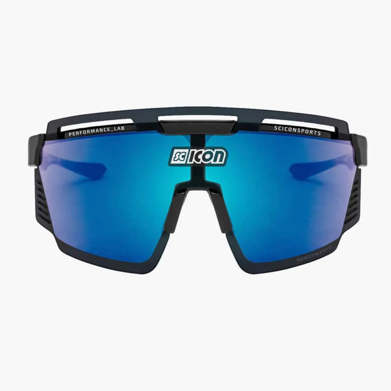 SCICON Aerowatt Sunglasses Clear/CAT0 + Multimirror Blue/CAT3 Black Gloss / Blue - Image 3