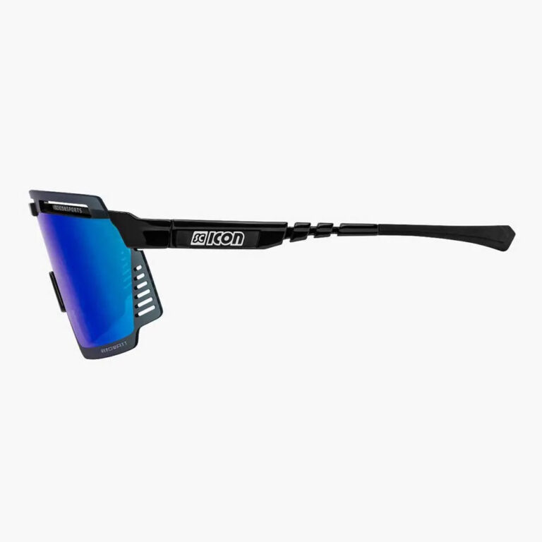 SCICON Aerowatt Sunglasses Clear/CAT0 + Multimirror Blue/CAT3 Black Gloss / Blue - Image 4