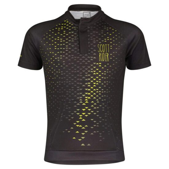 Scott RC Team Short Sleeve Jersey 152 cm Black / Sulphur Yellow