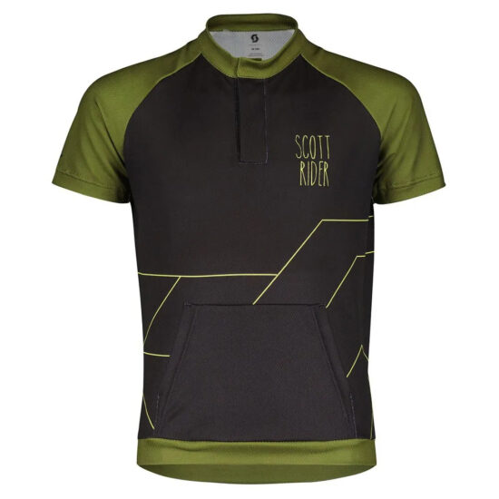 Scott RC Team Short Sleeve Jersey 128 cm Black / Fir Green - 152 cm Black / Fir Green