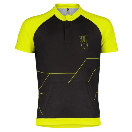 Scott RC Team Short Sleeve Jersey 128 cm Black / Sulphur Yellow - 164 cm Black / Sulphur Yellow