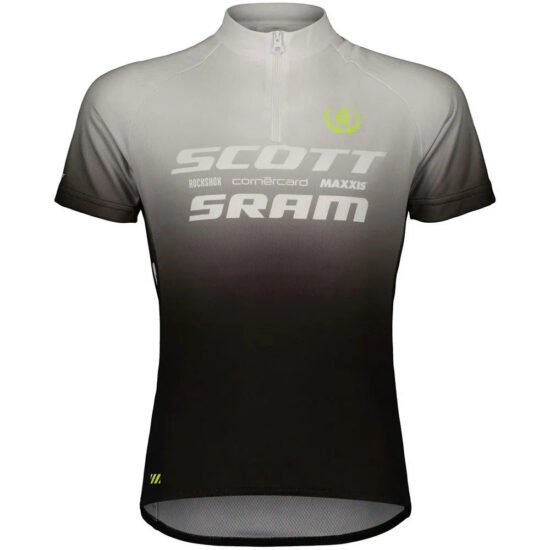 Scott Scott-Sram Pro Junior Short Sleeve Jersey 116 cm Black / White - 152 cm Black / White