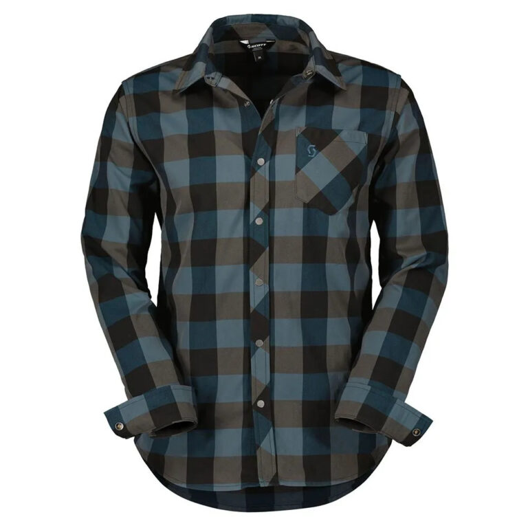 Scott Trail Flow Check Long Sleeve Shirt S Aruba Green / Black - 2XL Aruba Green / Black - Image 3