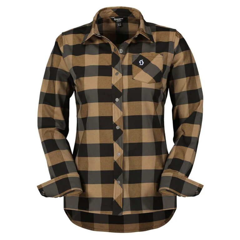 Scott Trail Flow Check Long Sleeve Shirt XS Rose Beige / Black - XL Rose Beige / Black - Image 3