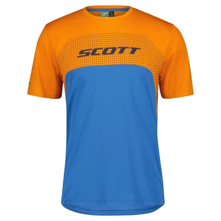 Scott Trail Flow Dri Short Sleeve Jersey 2XL Copper Orange / Storm Blue