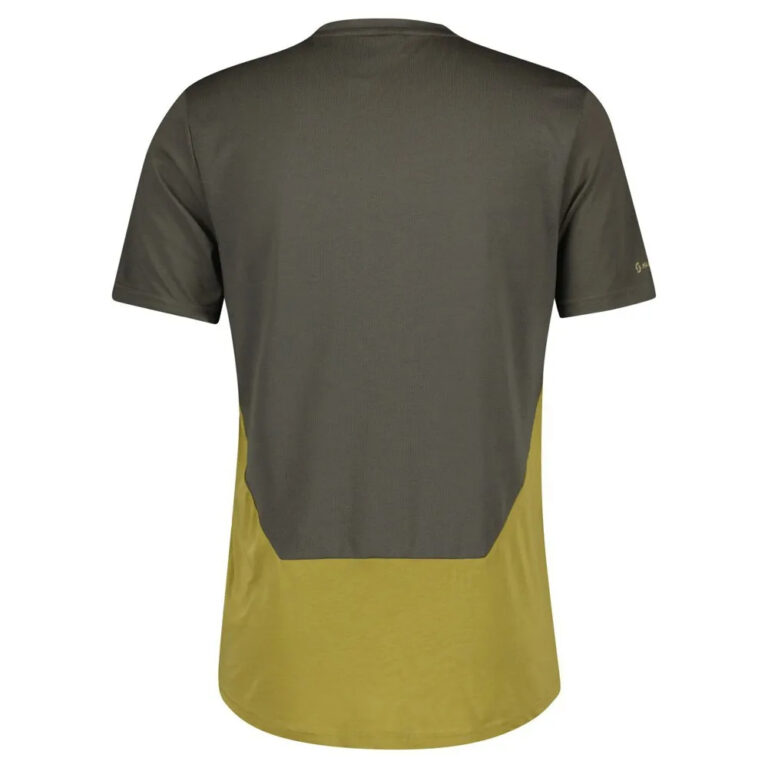 Scott Trail Flow Dri Short Sleeve Jersey M Dark Grey / Mud Green - Image 2