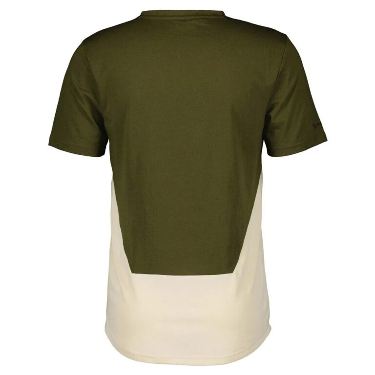 Scott Trail Flow Dri Short Sleeve Jersey M Beige / Green - 2XL Beige / Green - Image 2