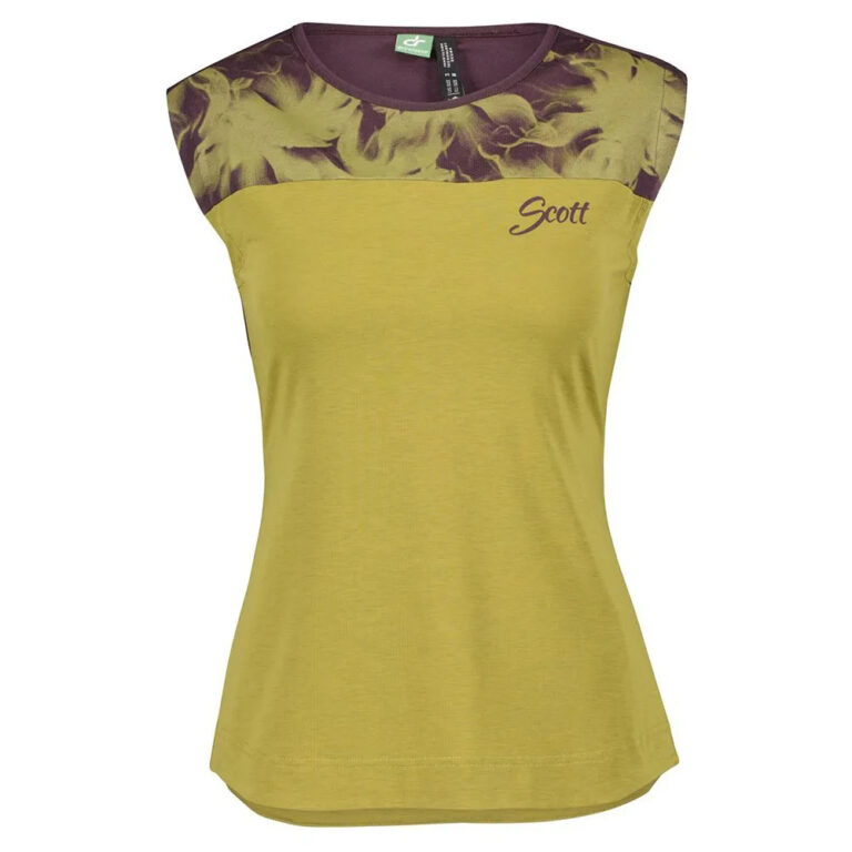 Scott Trail Flow Dri Sleeveless Jersey L Mud Green / Dark Purple