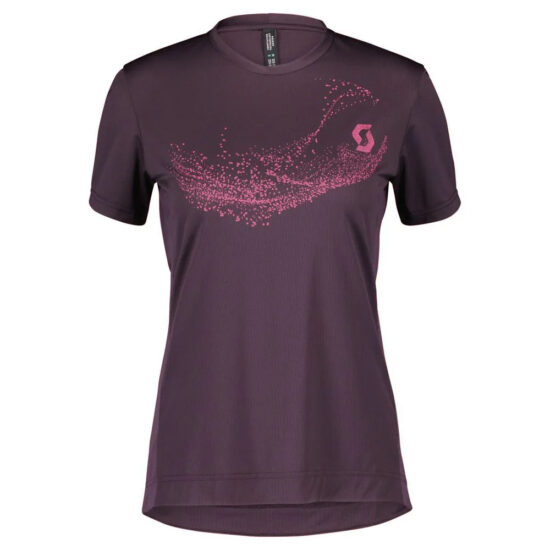 Scott Trail Flow Short Sleeve Jersey M Dark Purple / Carmine Pink