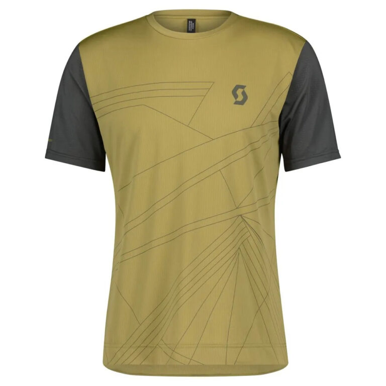 Scott Trail Flow Short Sleeve Jersey M Mud Green / Dark Grey