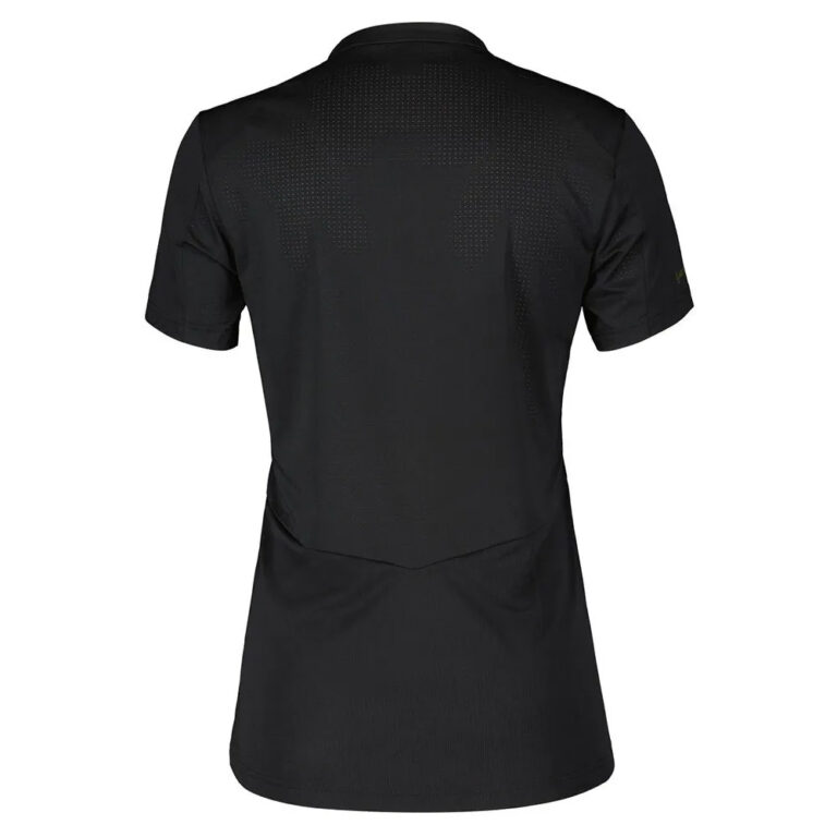 Scott Trail Flow Zip Short Sleeve Enduro Jersey S Black / Fir Green - Image 2