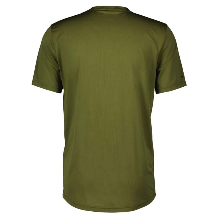 Scott Trail Flow Zip Short Sleeve Enduro Jersey XL Fir Green / Black - Image 2