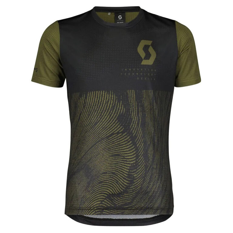 Scott Trail Vertic 10 Short Sleeve Enduro Jersey 140 cm Black / Fir Green