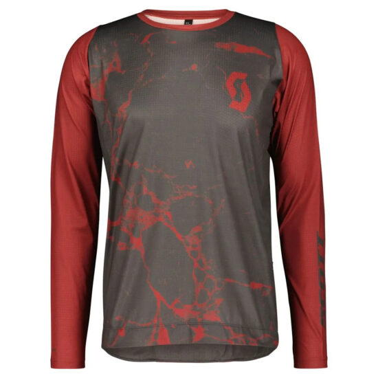 Scott Trail Vertic Long Sleeve Jersey M Tuscan Red / Dark Grey