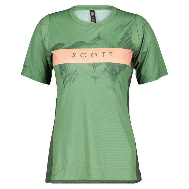 Scott Trail Vertic Short Sleeve Enduro Jersey S Glade Green / Crystal Pink